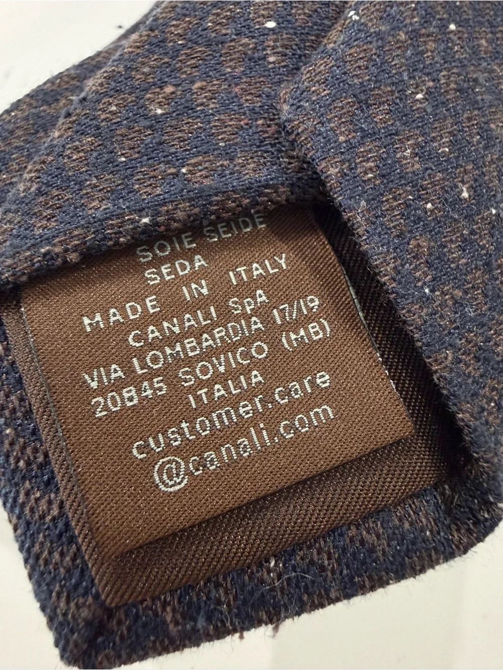 Canali NEW Paterned tie $303 MSRP